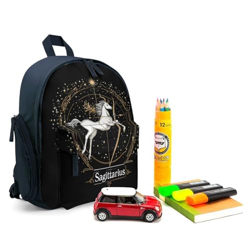 Sagittarius Zodiac Sign Cute Backpack Small Daily Daypack Travel Shoulder Bag with Adjustable Strap Graphic Print3