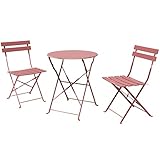 Grand patio Premium Steel Patio Bistro Set, Folding Outdoor Patio Furniture Sets, 3 Piece Patio Set