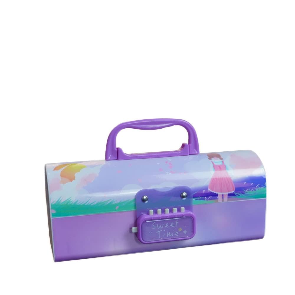 StarAndDaisy School Kids Pencil Box stationary set with different compartments for storage of kids essentials (Treasure Box Blue)