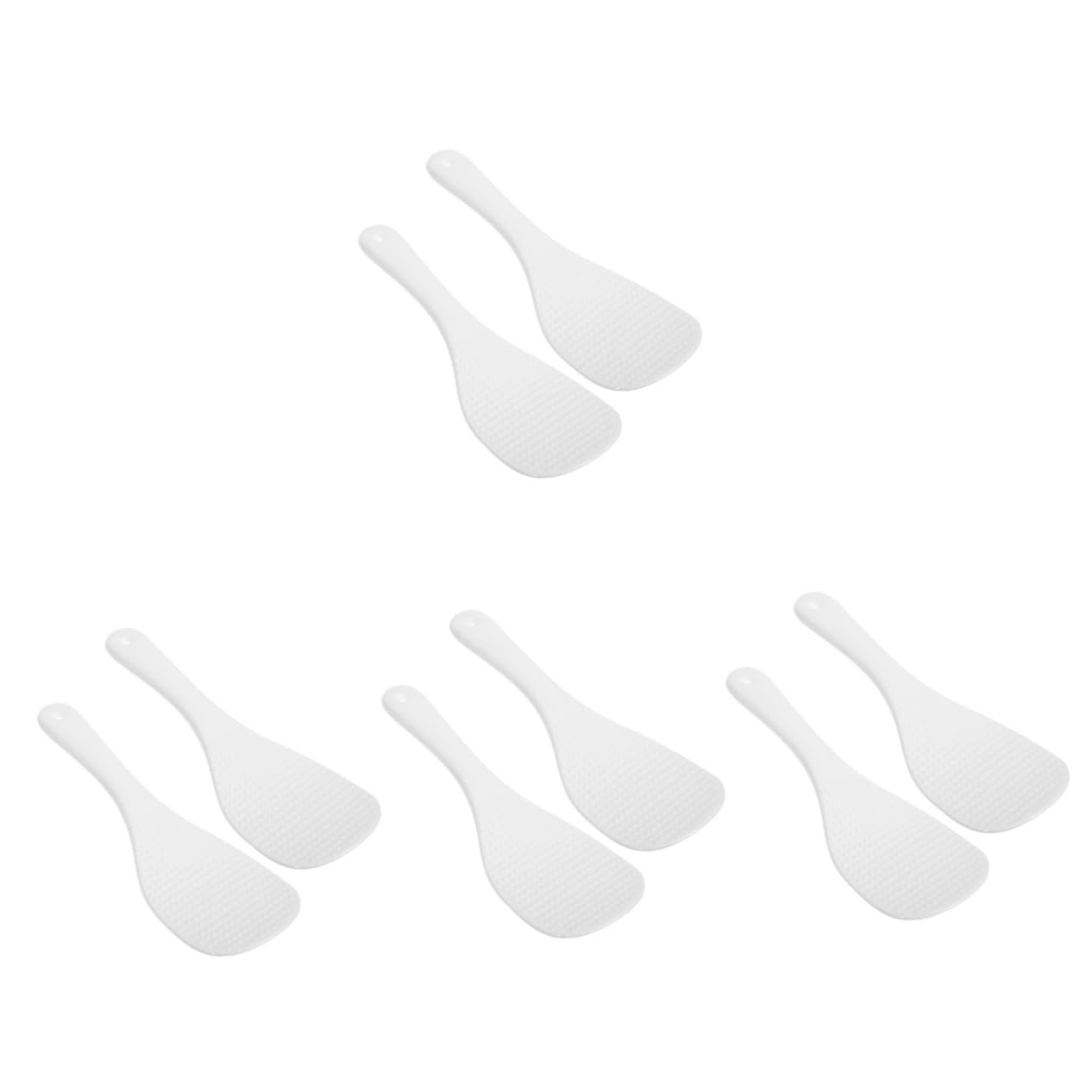 PRETYZOOM 8 Stk Reispaddellöffel porzellanlöffel Porzellanschöpflöffel Praktischer Reislöffel Reis Servierlöffel Reis kochen Kelle Küche Reislöffel Reispaddel für die Küche Keramik Weiß