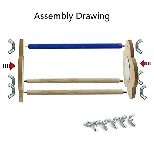 Image of Chicken Perch for Chicks Chicken Roosting Bar Wood Stand Coop Toy with Mirrors Chick Stand Trainning Perch Toy