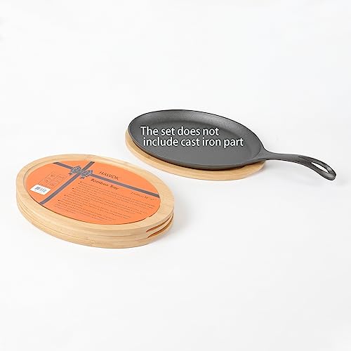 Set de 4 tablas de cortar ovaladas de bambú miniatura 5