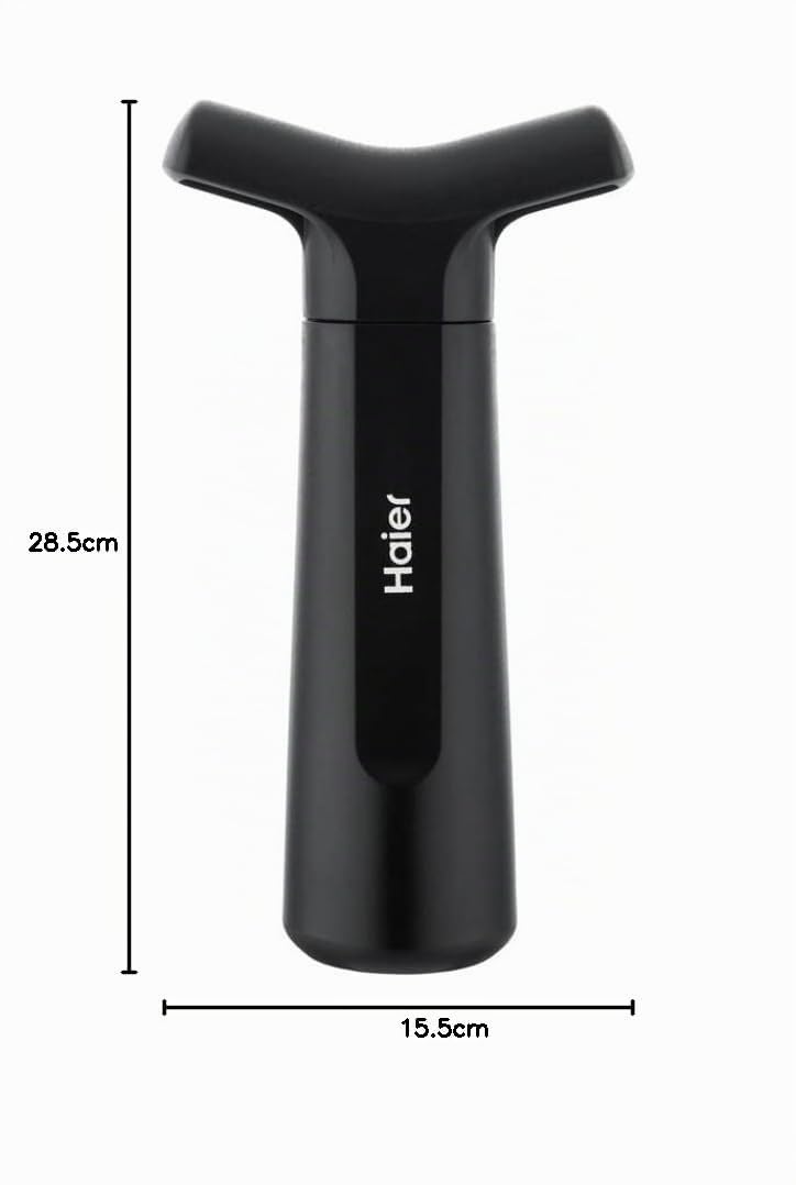 Haier Set de Sommelier - Comprenant un Ouvre-Bouteille Electrique Rechargeable - un Aérateur de vin et un bec Verseur Anti-Gouttes - un Coupe-Capsule - une Pompe à Vide - 2 Bouchons avec la date