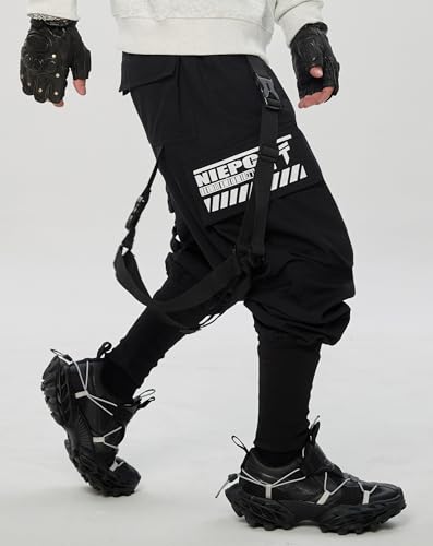 Niepce Inc Japanese Streetwear Techwear Kanji Cargo Pants for Men3