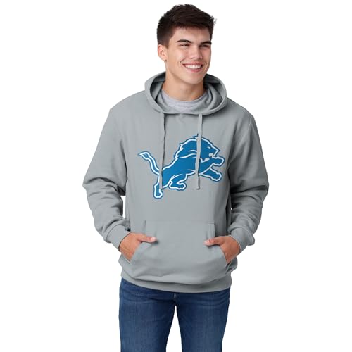 FOCO Men's Standard NFL Logo Solid Hoodie, Team Color