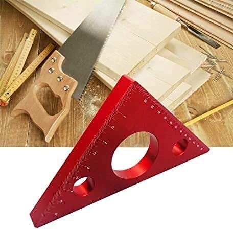 Linijka lokalizacyjna narzędzia pomiarowego, pomiar linijki, Trwałe linijki z trasy drewna aluminiowy system metryczny systemowy system calowy linijka linijka kwadratowa linijka (kolor: duży niebieski