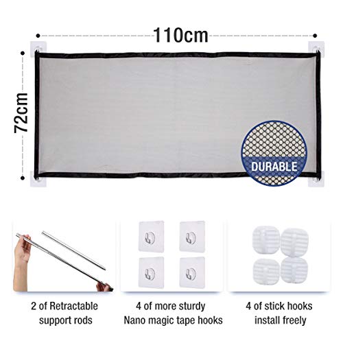 Namsan Hondenbeschermingsrooster voor honden, traphekje, zonder boren, hondenhek, beschermingsrooster voor honden, 110 x 72 cm - Image 3