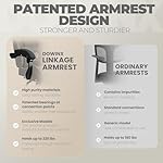 Dowinx Gaming Chair Fabric with Pocket Spring Cushion, Massage Game Chair Cloth with Headrest, Ergonomic Computer Chair with Footrest 290LBS, Black - Image 5