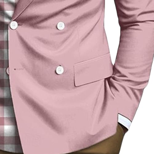 Men's Slim Fit Double Breasted Wedding Blazer Formal Business Prom Button Suit Jacket Casual Daily Suit Blazer2