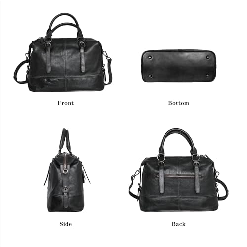 Image of HESHE Leather Tote Bag Shoulder Purses for Women Satchel Crossbody Handbags