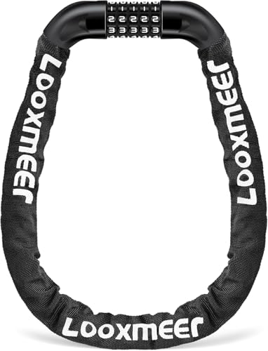 Amazon Looxmeer Bike Lock Heavy Duty, 90cm(3ft) Bicycle Lock, High Security Bike Locks, 12 Colors Cycle Locker, 5-Digit Combination Bikes Chain Locks, Cycling Locker for Motorbike Scooter Gate Fence Grill #ad