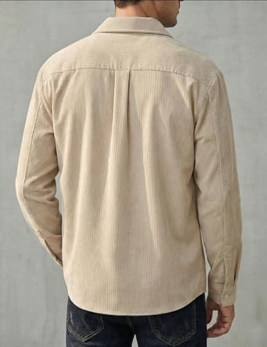 Image of ZAFUL Men's Shacket Aztec Print Shirt Jacket Flannel Button Up Turndown Collar Overshirt Chest Pocket Button Flap Thick Shirt