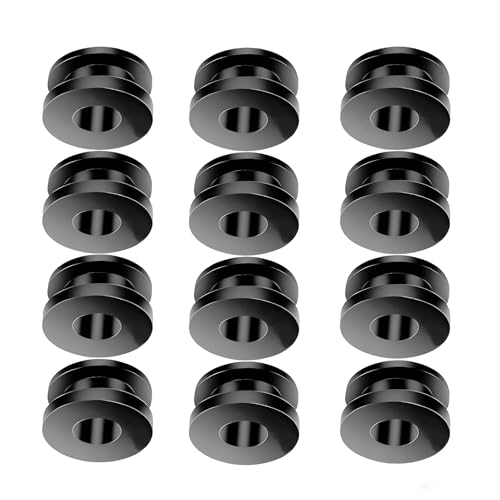 Image of 12-Pack Motorcycle Rubber Grommets Kit Compatible with Harley Honda Yamaha Suzuki Kawasaki Fairing Cowling - Durable TPU Replacement Washers for Windshield, Saddlebag, Side Cover & Bodywork Repair