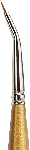 Miniatura 2 de KINGART Original Gold 9670M Spotter Mini Handle Micro Detail Series, Premium Golden Taklon Multimedia Artist Brushes, Tamaño 100