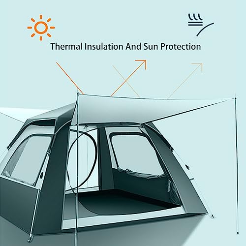 Carpa para camping 3-5 personas con toldo y fácil montaje miniatura 3