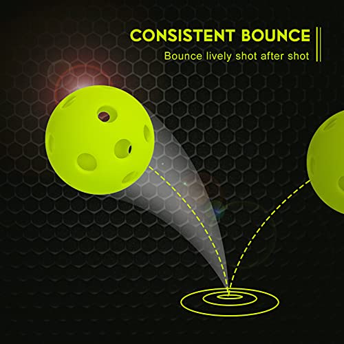 Lixada Pickleball Balls with 26 Small Precisely Drilled Holes for Indoor Court - Image 4