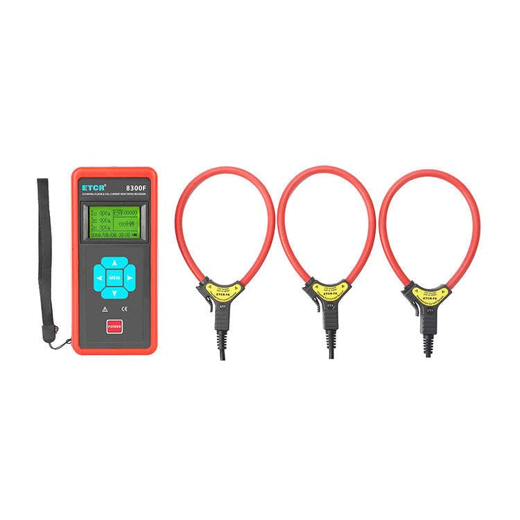 ETCR8300F Simultaneously Monitor and Record 1~3 Channel Flexible Coil AC Current Monitoring Recorder Online AC 0.00A-20.00KA