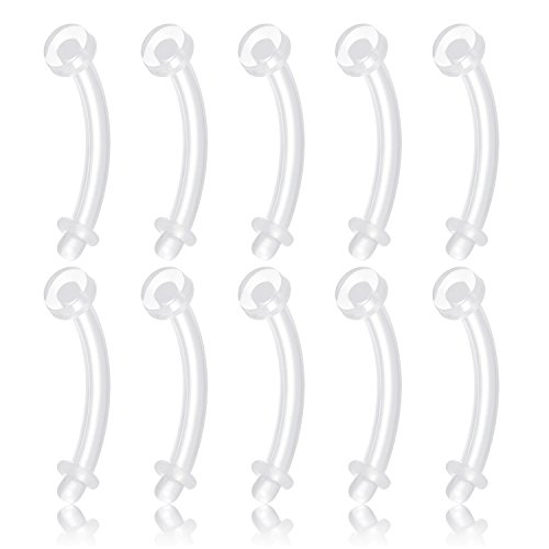 Buy 14g Clear Belly Button Rings Bioflex Plastic Pregnancy Belly Button Rings Sport Maternity