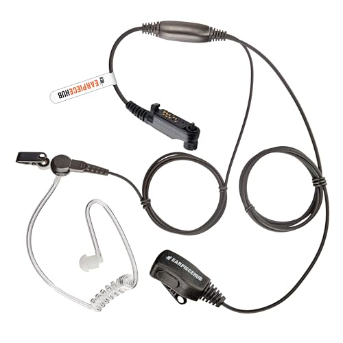 Hytera HYT PD600 PD602 PD605 PD662 PD665 PD680 PD682 PD685 X1e X1p Auriculares de tubo acústico encubierto con micrófono PTT de solapa y radio bidireccional