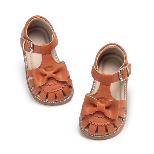 Image of Otter MOMO Girls Open Toe Princess Flat Sandals with Comfort Sole Summer Sandals