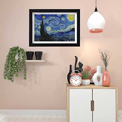 Impression d'art encadrée Van Gogh Nuit étoilée grand format mat - 4