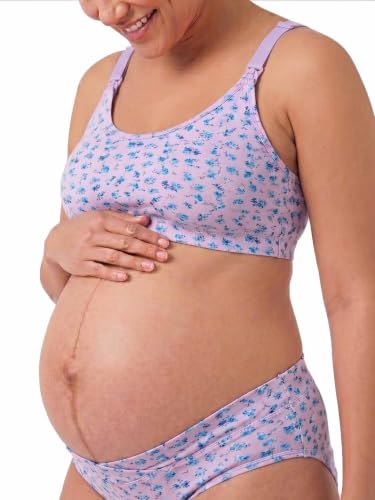 Image of Inner Sense Organic Cotton Bamboo Nursing Bra for Women I Non Padded Feeding Bra with Keyhole Back Design and Wire Free I Maternity Innerwear with Full Coverage