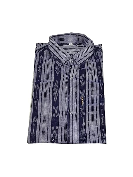 Image of Odisha Handloom 100% Pure Cotton unstitched Sambalpuri Pasapali Shirt fabric for Men /Boys Odisha Traditional kurta Soft & Breathable Natural Cotton fabric