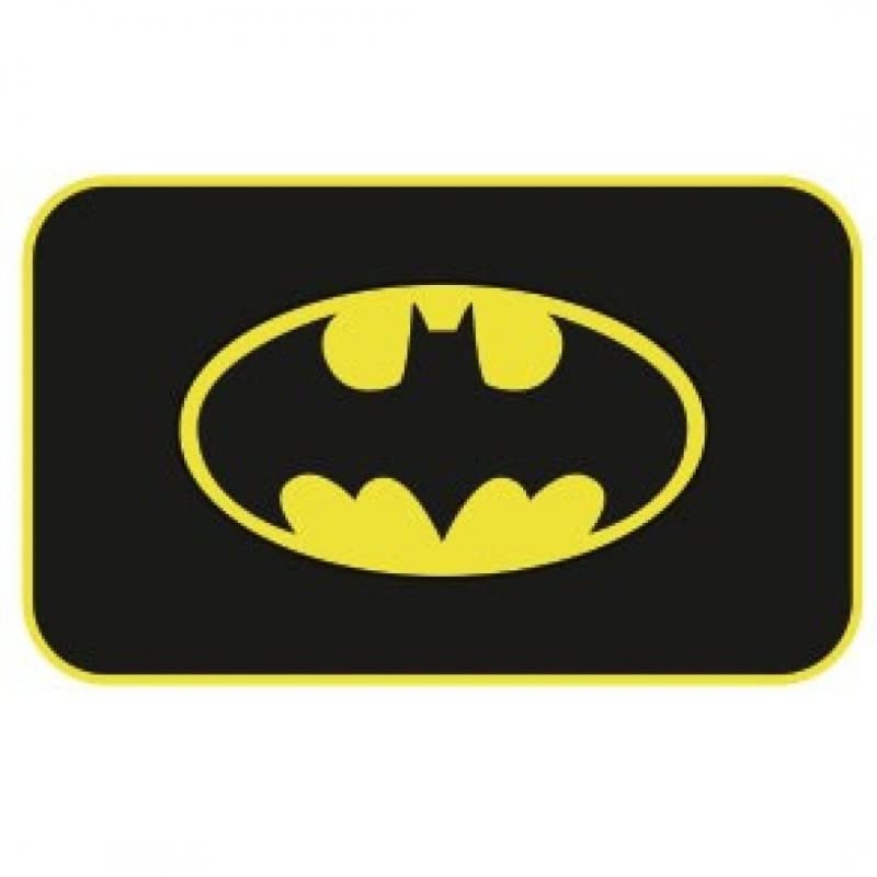 Enjoykids Tapis Polaire Batman - Tapis Rectangulaire - 40 x 70 cm - Noir - Batman