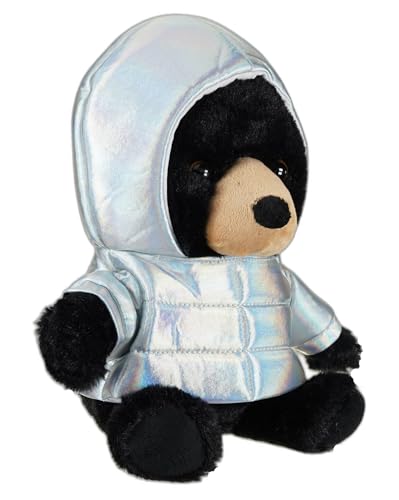 Fiesta Toy Puffer Jacket Black Bear Stuffed Animal Plush - Kids Puffer Jacket Character Keepsake with Custom Name3