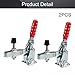 Utoolmart Hand Tool Vertical Toggle Clamp GH-12130 Quick Release Clamp 227kg Holding Capacity Adjustable Toggle Clamp 2 Pcs
