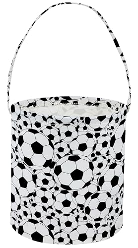 Image of Soccer Easter Basket for Kids Baby Boys and Girls Cute Toy Storage Organizer Bin Box Easter Dinosaur Room Decor(Soccer)