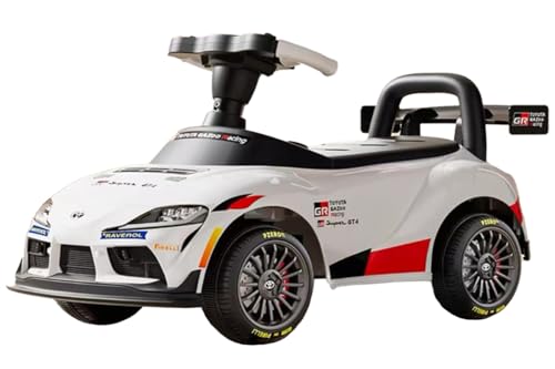アイジュトイズ 足けり乗用玩具 トヨタ GRスープラ GT4 キッズカー サウンド機能 子供用 乗用玩具 (ホワイト)