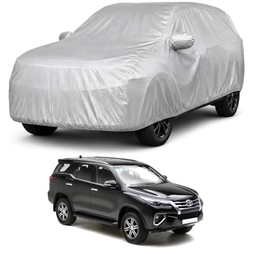 Image of Autofact Car Body Cover Compatible with Fortuner 2016-2026 | Custom Fit Car Cover | 100% Water-Resistant| Triple-Stitched Lightweight Fabric | Dustproof | Indoor & Outdoor Use | Elastic Bottom
