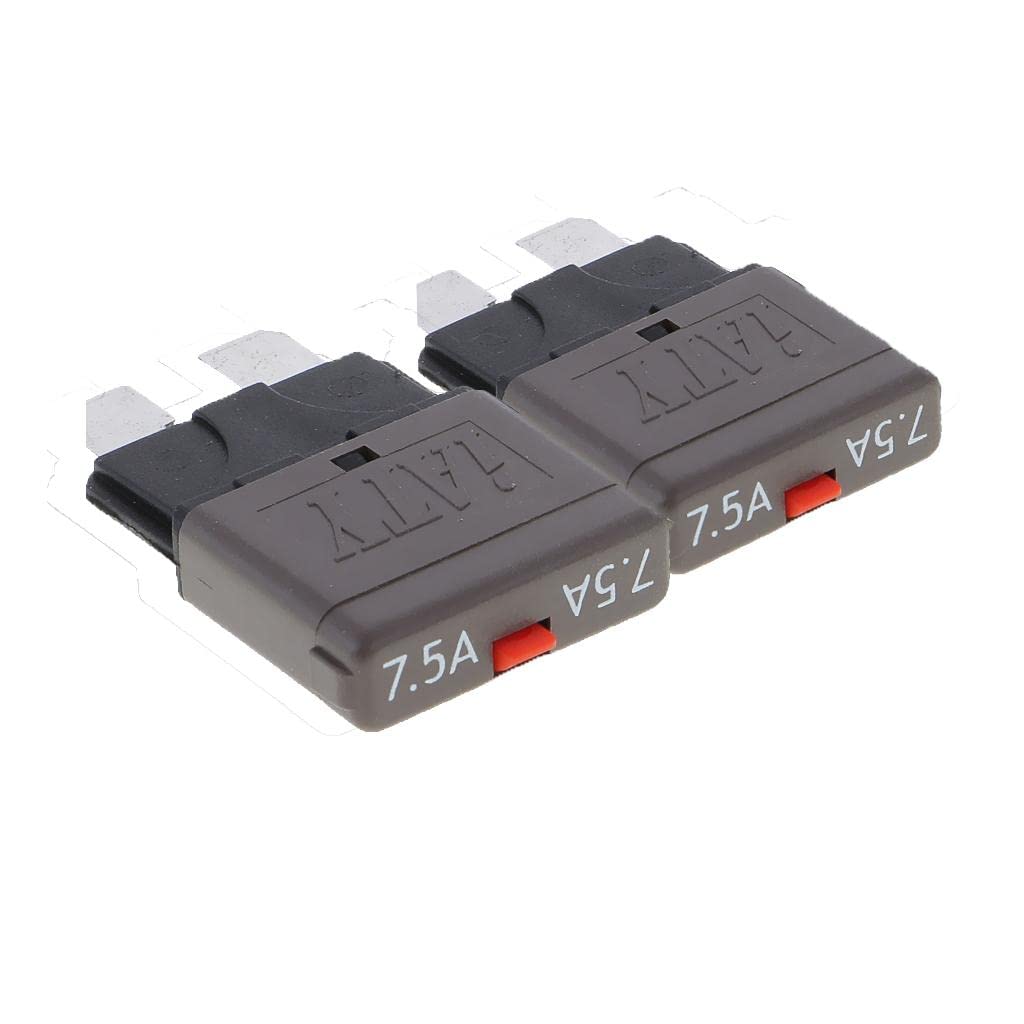 4Pcs Car Boat Circuit Breaker Test Equipment Blue Brown 30A Fuse Kit Mini Low Profile Panel Switch Auto Truck Electrical Replacement Assorted Standard ATM Marine Disconnector 28V,