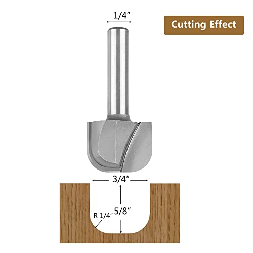 Broca de fresado de 1/4 SpeTool de doble flauta para ranurar madera y tableros 3