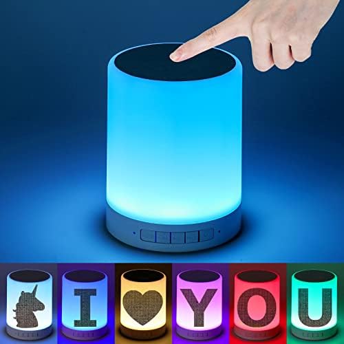 Night time Gentle Bluetooth Speaker, DIY Contact Management Bedside Lamp Dimmable Multi-Coloration Altering, TWS Desk Lamp for Bed room, Greatest Birthday Reward Concepts for 10 11 12 13 14 12 months Previous Teenage Women/Boys