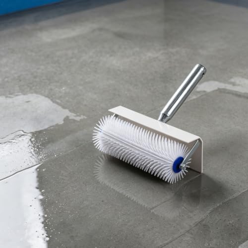 Rodillo antiespuma para mortero autonivelante con soporte y protector 7