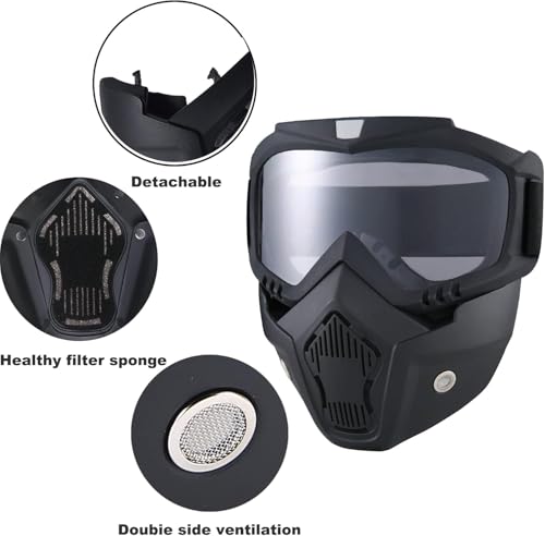Image of Paintball Mask Anti Fog,Tactical Full Face Mask Ski Mask Goggles Detachable Adjustable,Motorcycle Riding Face Protection