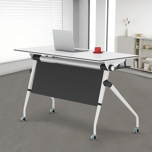 Table de formation pliable 55 pouces avec roulettes et plateau rabattable - 2