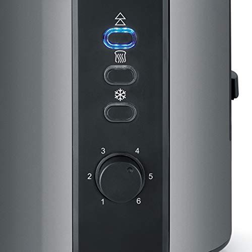 SEVERIN Automatik-Toaster, Toaster mit Brötchenaufsatz, hochwertiger Edelstahl Toaster zum Toasten, Auftauen und… – Bild 3