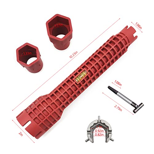 Image of Basin Wrench, Faucet and Sink Installer Tool Multifunctional Plumbing Tool Pipe Extractor for Sink Bathroom Kitchen Toilet Plumbing
