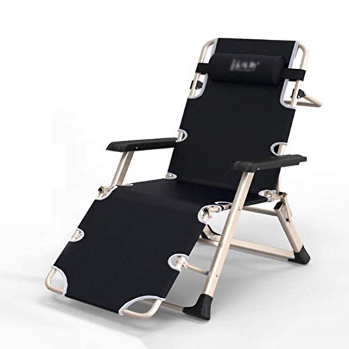 GJZM Folding Reclining Chair, Zero-gravity Portable Multi-purpose Folding Recliner for Backrest Lazy Siesta Chair Garden Outdoor Terrace Beach Chair, 4 Gear Adjustment Dining chair,B,178x62x25cm