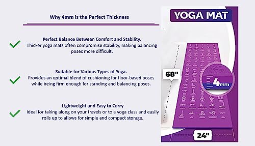 Instructional Non-Slip Yoga Mat - Image 4