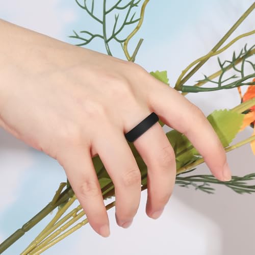 Silicone Anniversary Ring Women,Breathable Design Womens Silicone Wedding Rings,Suitable for Sports,Workout,Gym,5.5mm Wide-2mm Thick,Variety Multipack 1-84