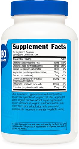 Nutricost Electrolyte Complex Advanced Hydration (120 Capsules) - 8 Hydrating Electrolytes & Vitamins, Gluten Free, Non-GMO, Vegetarian - Image 6