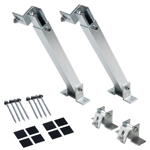 Solarmodul Halterung für Balkonkraftwerk Silber (15-30°) 1 Panel, Aufständerung für Solarpanel, Verstellbare Solar Halterung , Aluminiumrahmen für Photovoltaikanlagen, Wetterfest und Robust, 0% Mwst