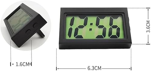 image for Sndperiexam 1 Pc Black Mini Car Clock, Digital Clock for Car Dashboard