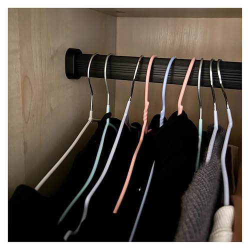 Riel ajustable y resistente para armario y fijaciones para colgar ropa de forma segura, ideal para soluciones de armario personalizadas