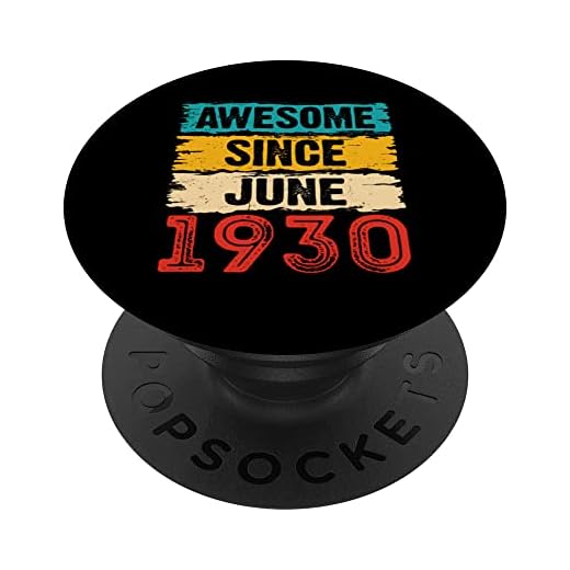 Regalos de 93 años impresionantes desde junio de 1930 para cumpleaños PopSockets PopGrip Intercambiable