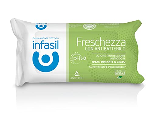 Infasil Intimate Wipes Freshness with Antibacterial, Refreshing Action Anti-Odor, Clinically Tested and Biodegradable